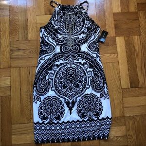 INC New Black and White Dress